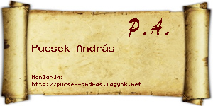 Pucsek András névjegykártya